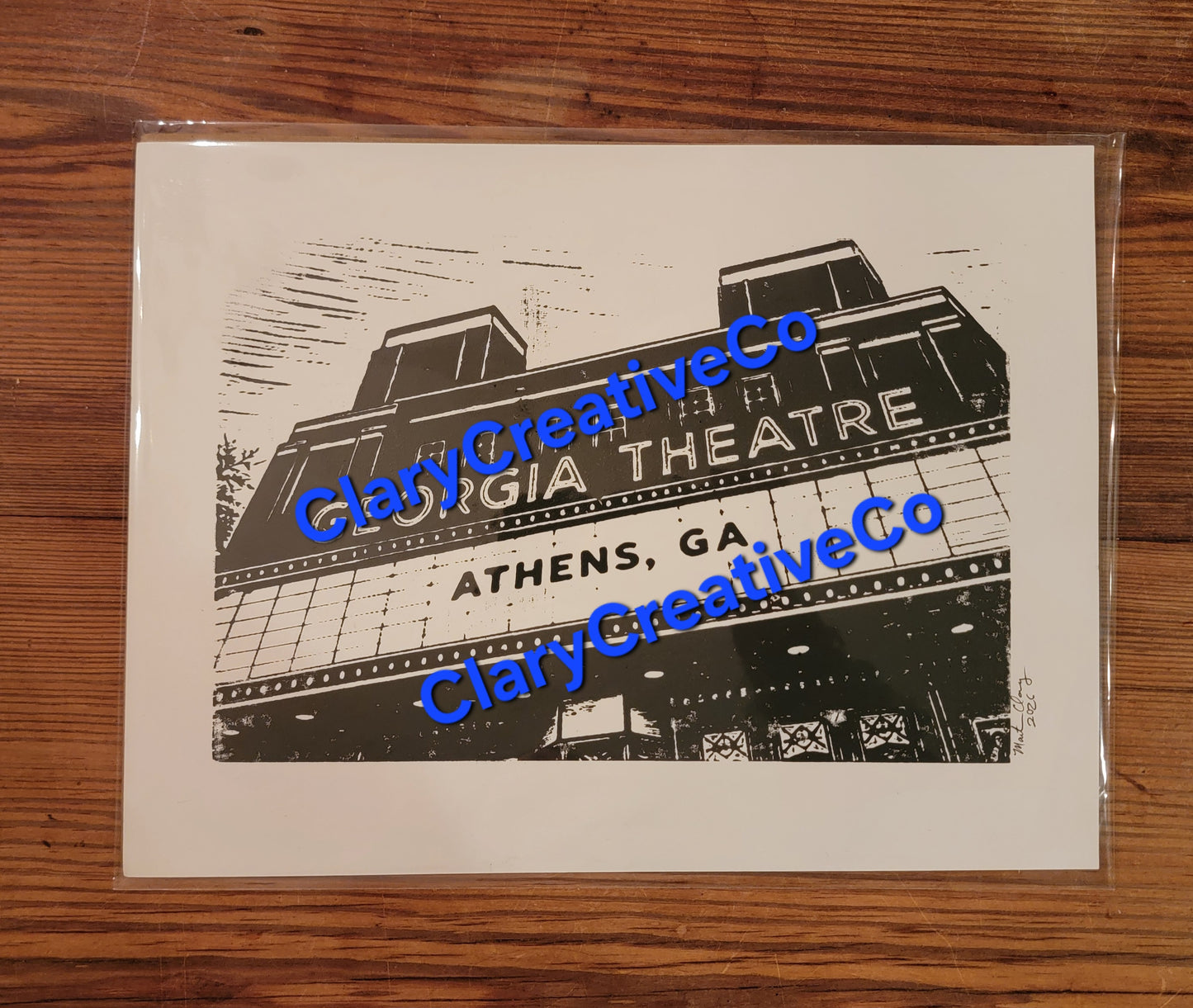 9x12 Print of Georgia Theatre in Athens, GA For Sale